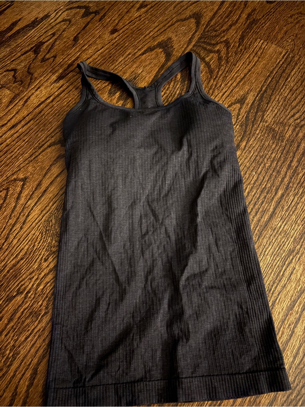 lululemon athletica Black Ribbed Racerback Tank